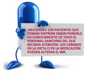 El sintrom es el anticoagulante mas usado en Espa�a.